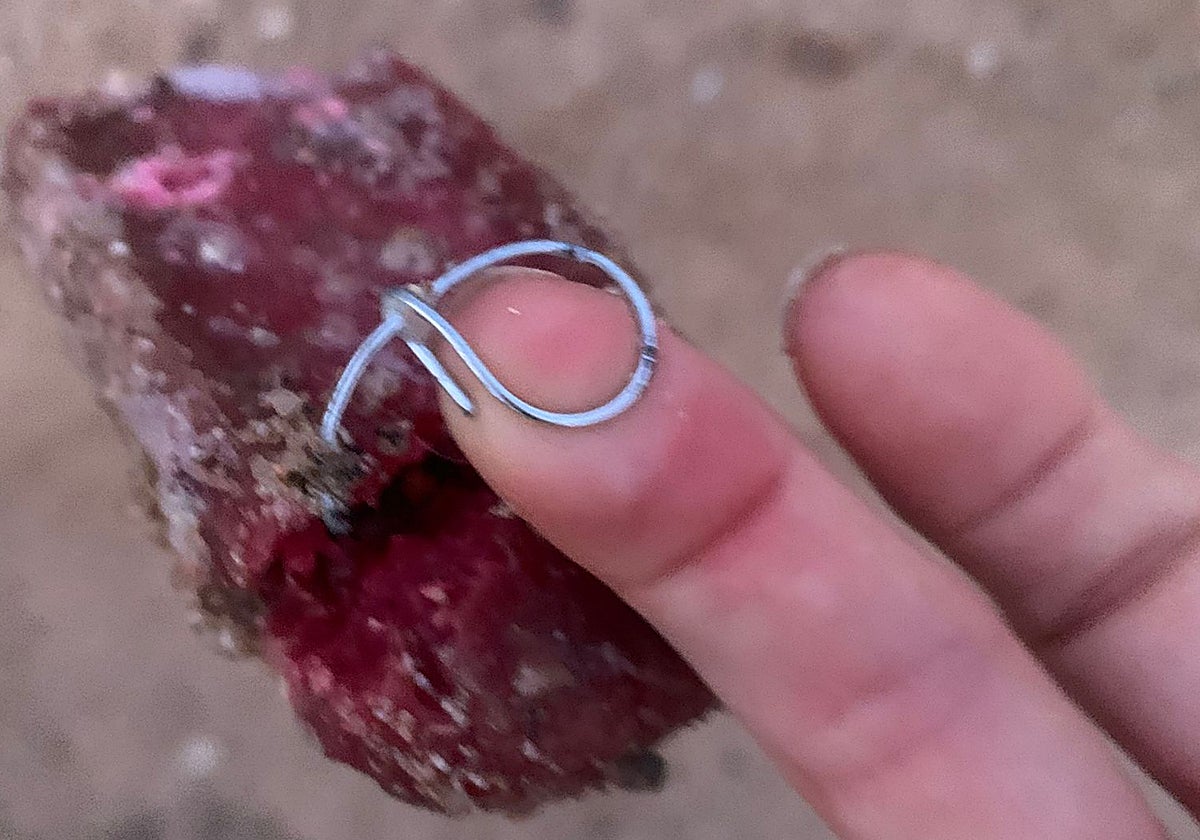 Trozos de carne envueltos con alambre hallados por los vecinos del barrio toledano de Valparaíso