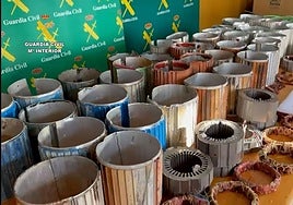 Detenidos los cuatro integrantes de un grupo que robaba componentes de pivots de riego en Ciudad Real