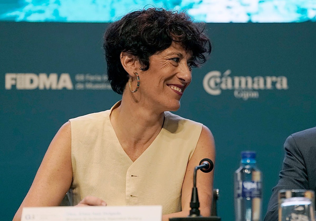 Saiz, ministra de Inclusión, Seguridad Social y Migraciones, en un acto en Oviedo hace un par de semanas