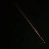 Imagen del objeto espacial que sobrevoló la Comunidad Valenciana este domingo