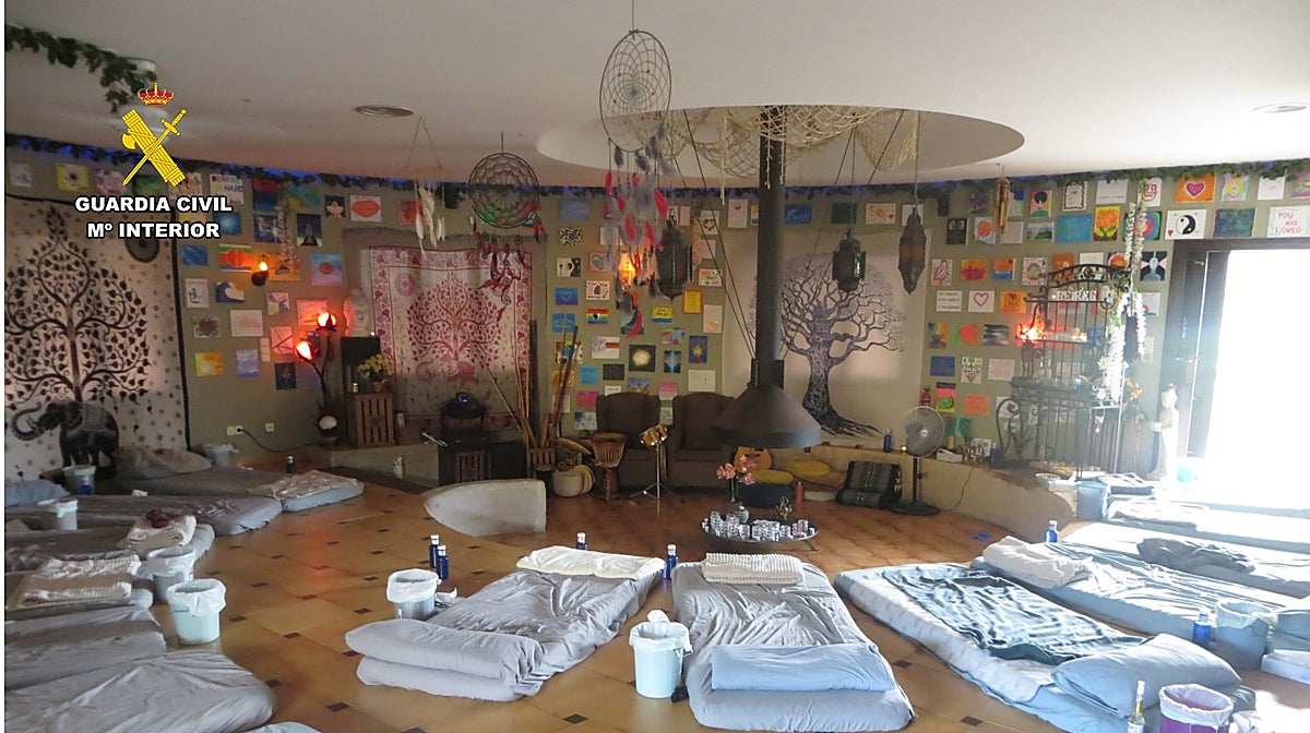 Imagen del retiro espiritual desmantelado por consumo de drogas en Pedreguer, Alicante