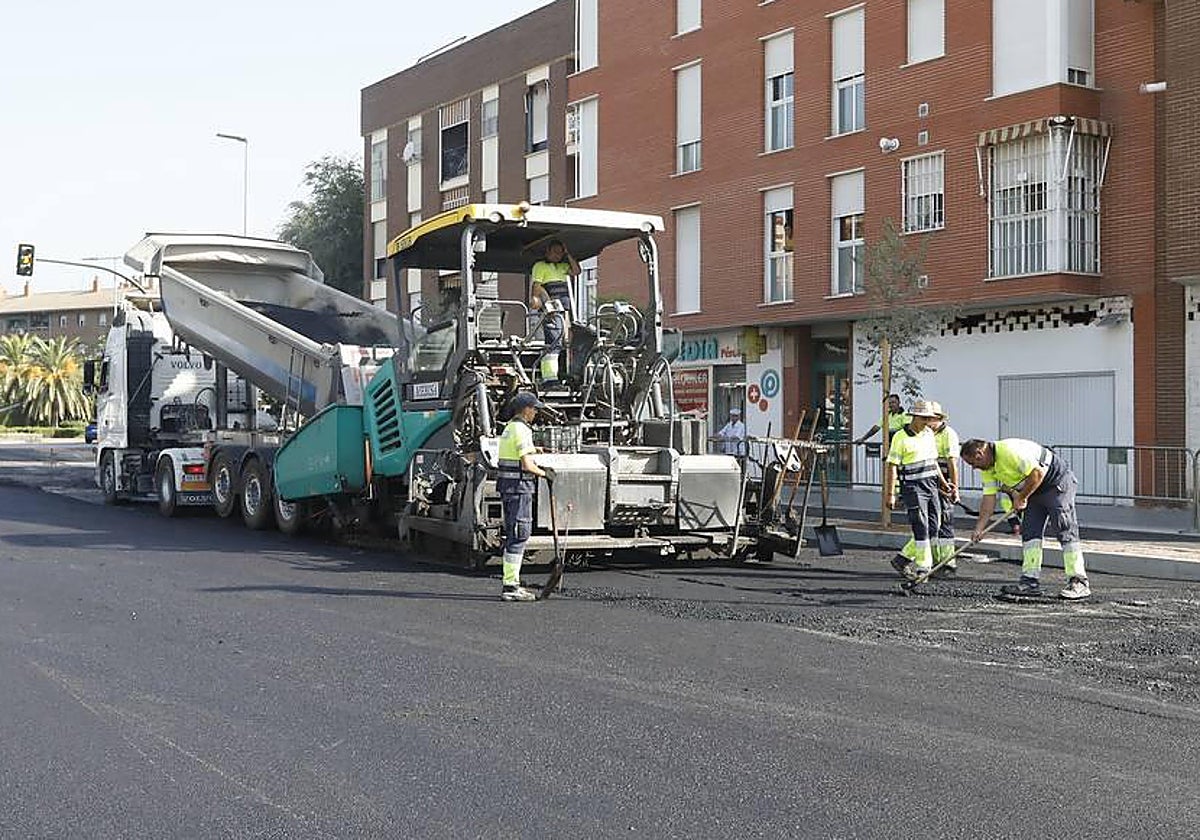 Obras en la avenida de Trasierra en Córdoba