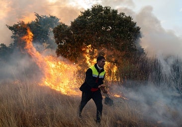 Los vientos «erráticos» y las tormentas auguran un día «muy complicado» en la lucha contra el incendio que saltó de Zamora a León