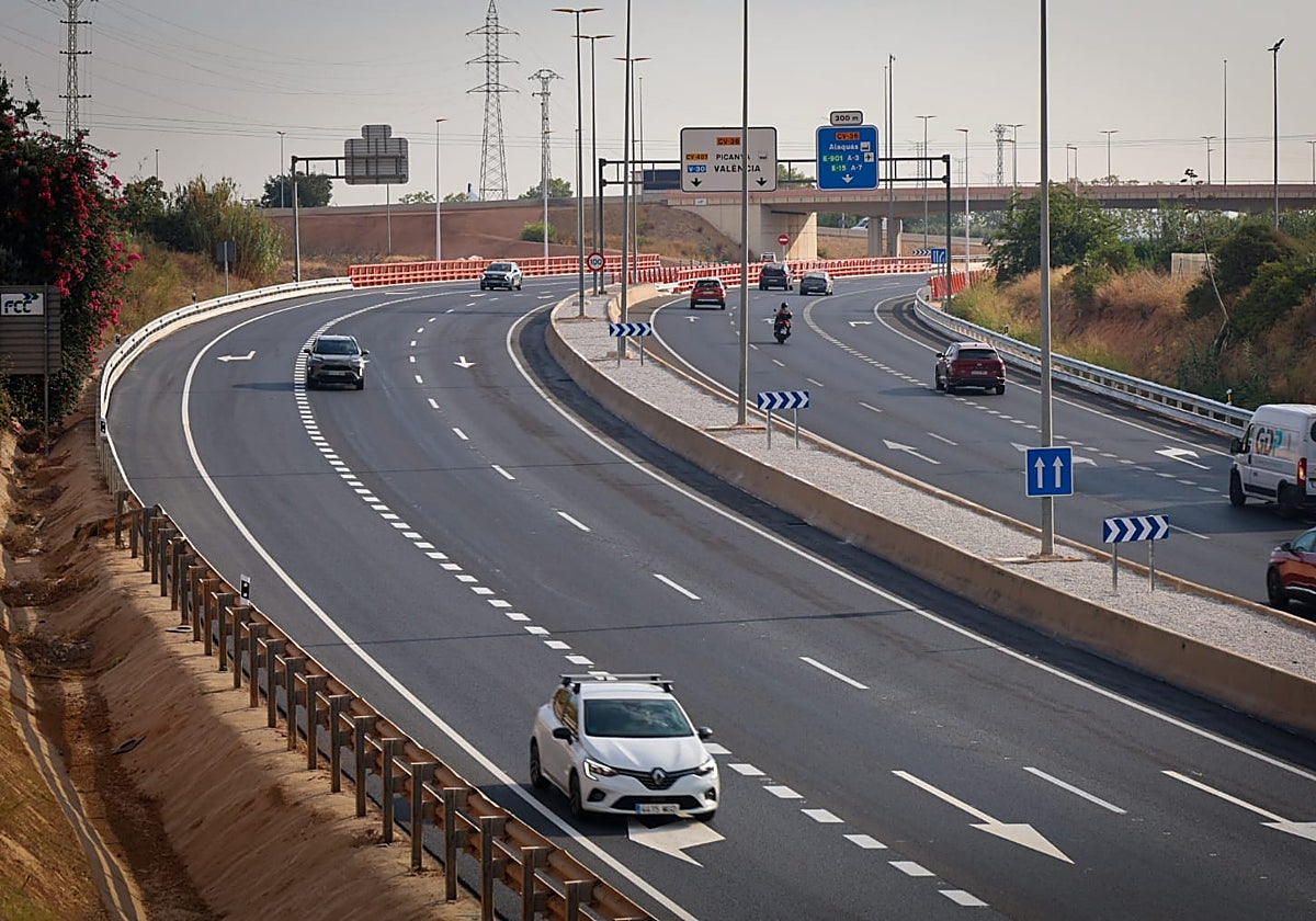 Imagen de la CV-33 tras los trabajos de reconstrucción