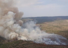 La Generalitat Valenciana pide movilizar a la UME por el incendio forestal de Teresa de Cofrentes
