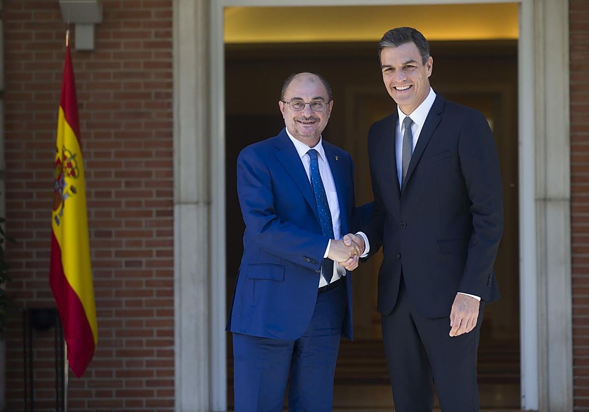 Lambán con Sánchez, en una imagen de 2018
