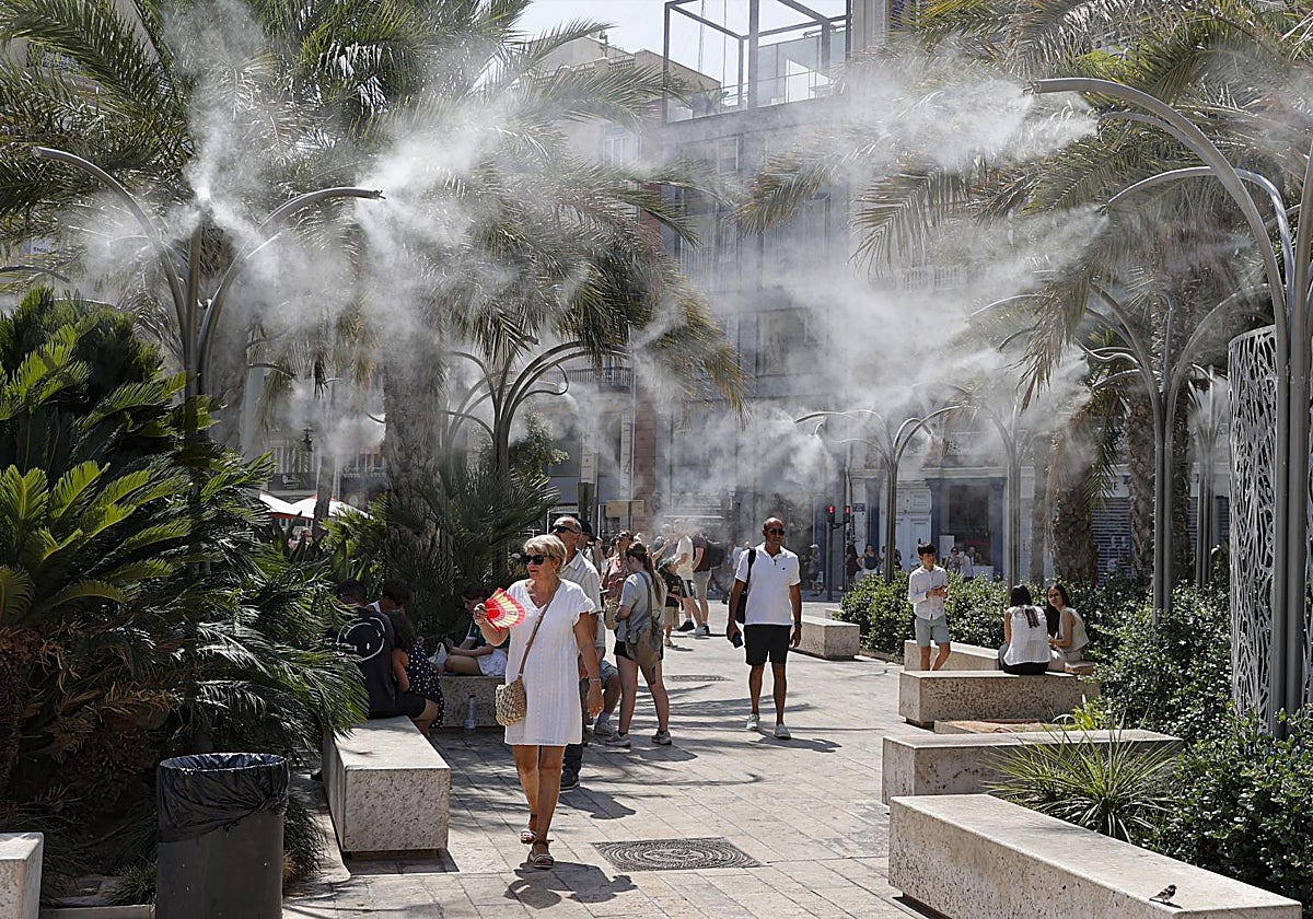Imagen tomada este sábado en Valencia en plena ola de calor