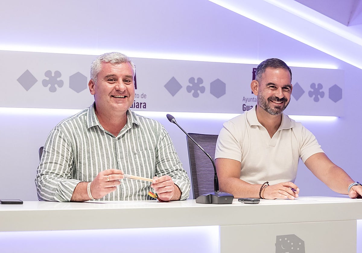 El segundo teniente de alcalde y concejal de Hacienda, Alfonso Esteban, y el tercer teniente de alcalde y concejal de Infraestructuras, Santiago López