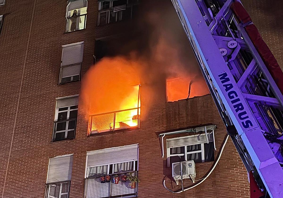 La vivienda afectada en la calle Lago San Martín en Madrid