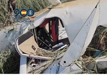 Una avioneta se estrella en Benicàssim por un fallo del motor y sus dos ocupantes salen ilesos
