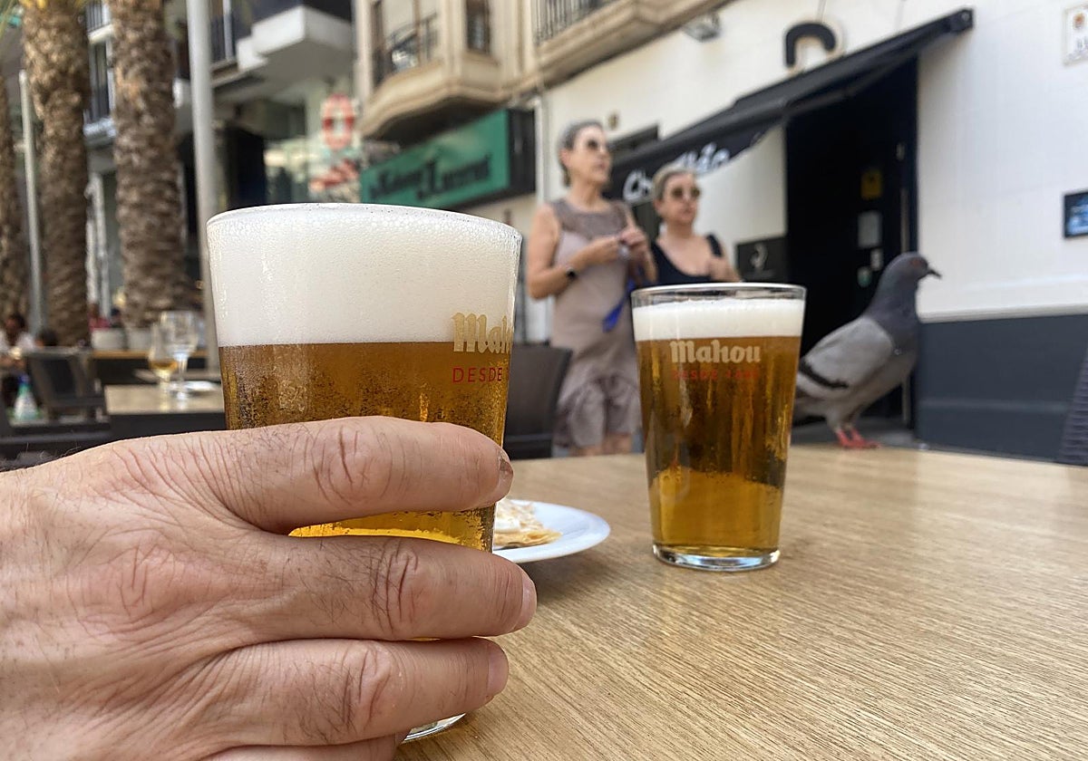 Imagen de archivo tomada en la terraza de un restaurante