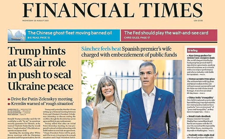 Imagen - La portada de este lunes del 'Financial Times'