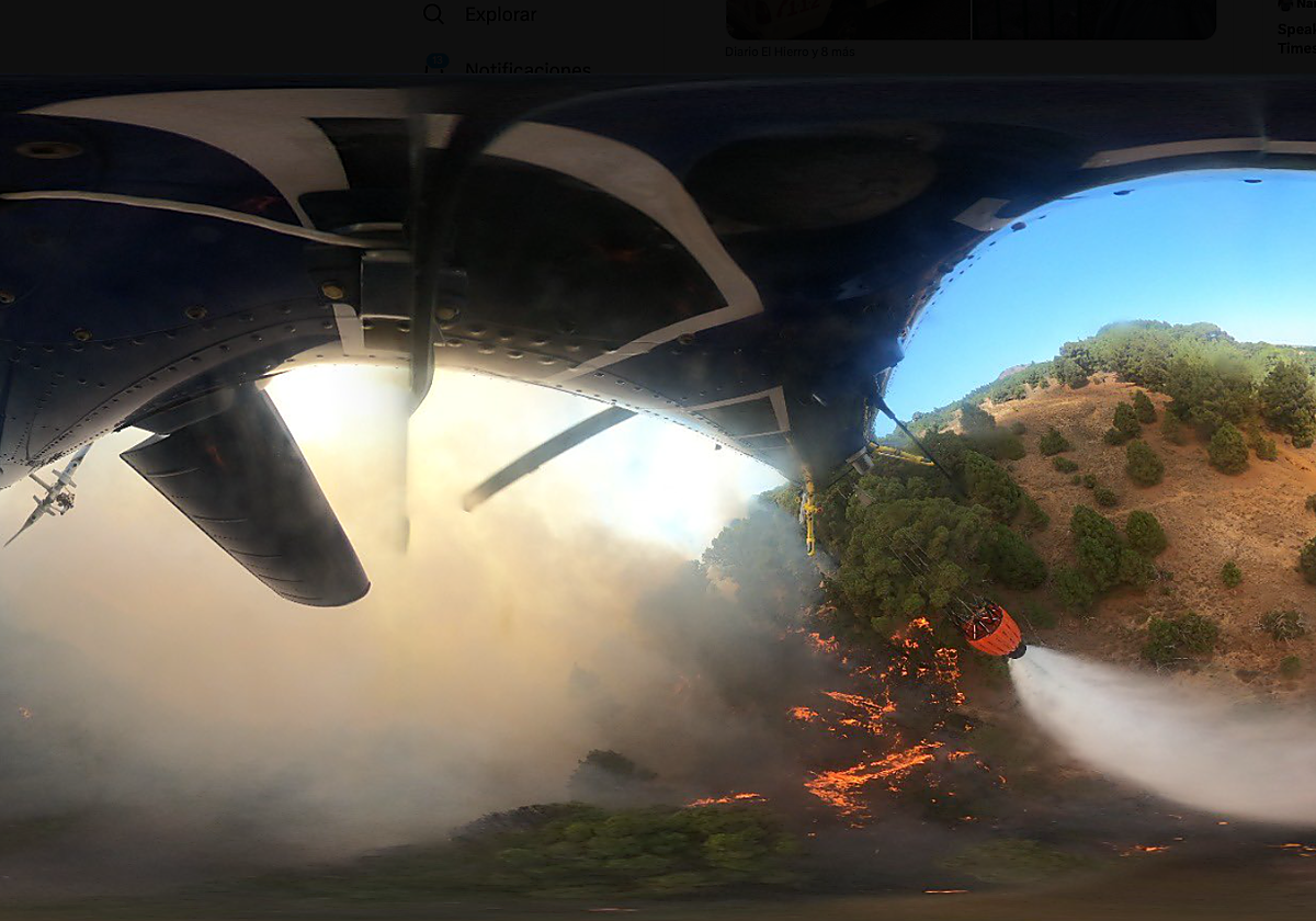 EIRIF El Hierro actuando en el incendio declarado en El Pinar