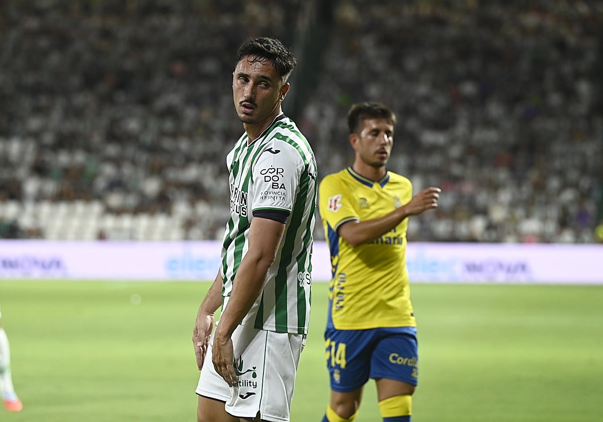 El lateral blanquiverde Ignasi Vilarrasa en pleno partido