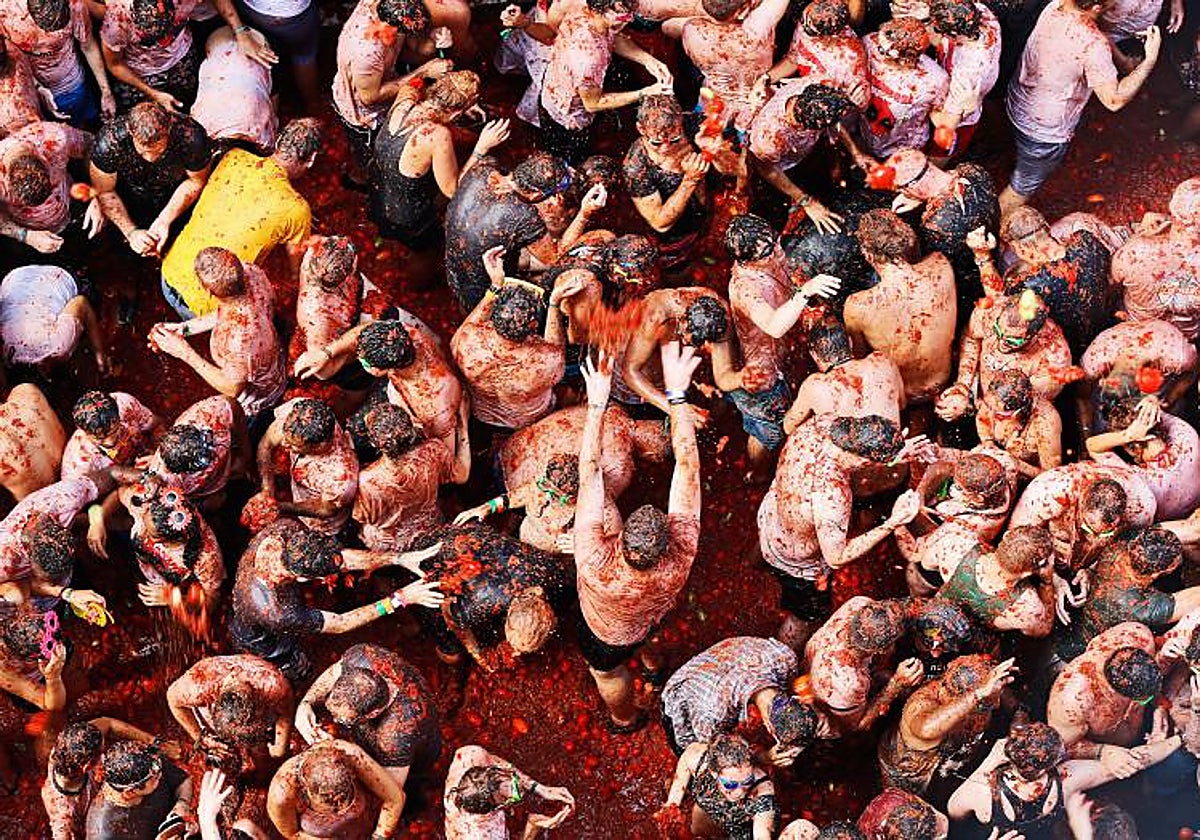 Imagen de archivo de la Tomatina de Buñol