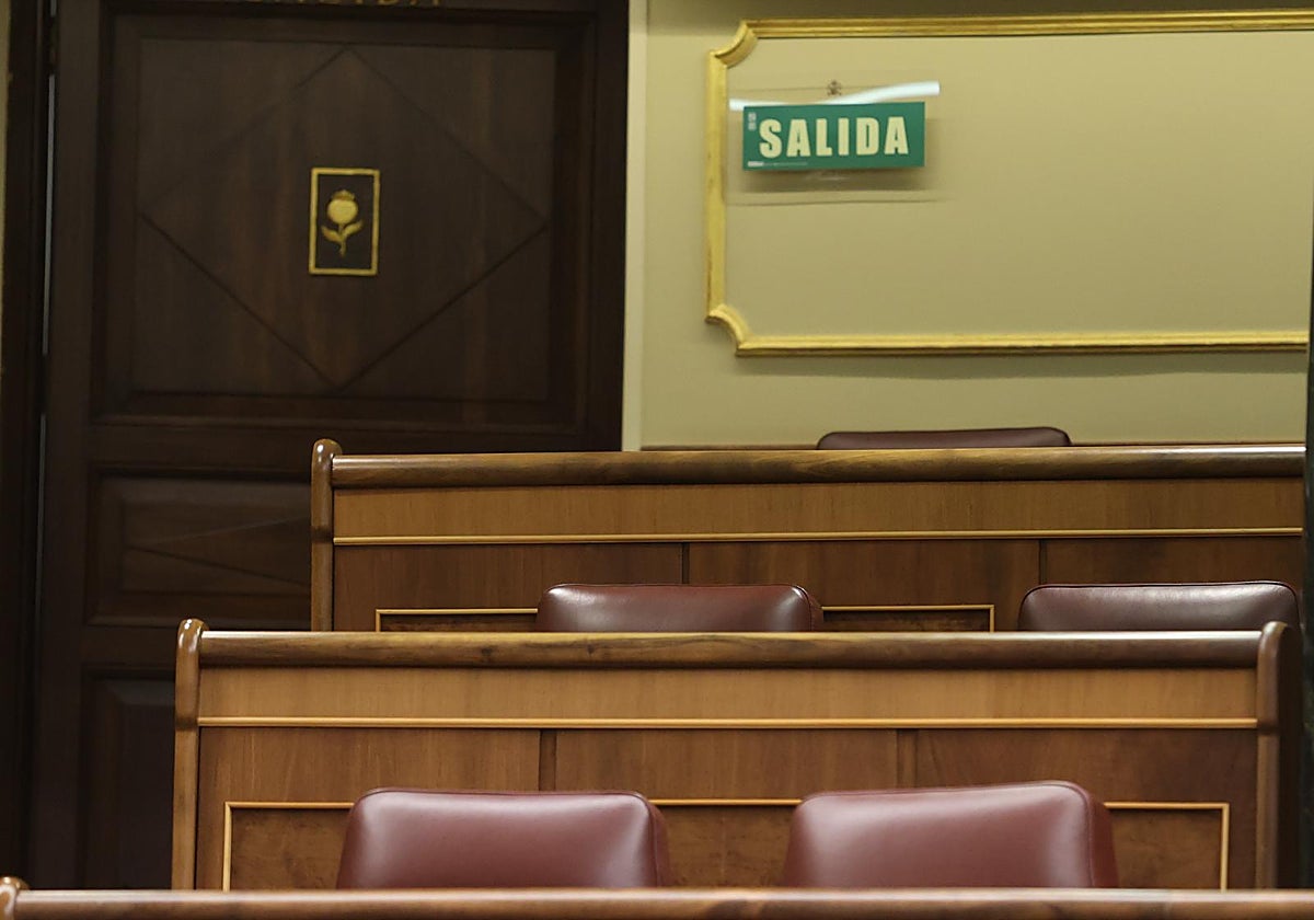 El escaño de José Luis Ábalos vacío