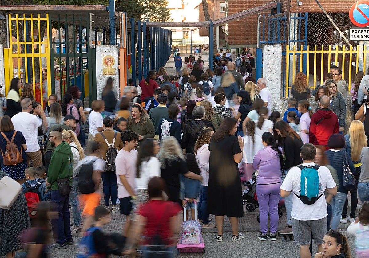 Primer día de colegio en un centro escolar madrileño