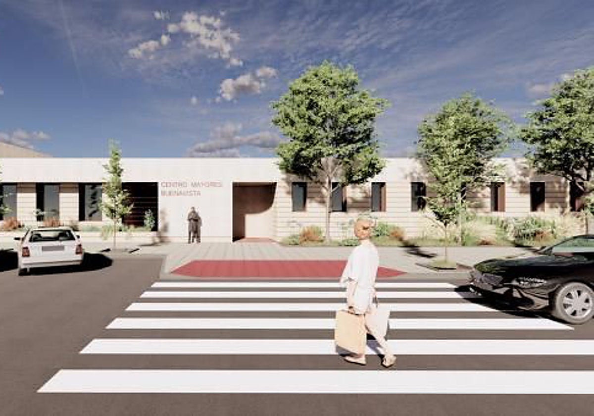 El centro de mayores aprovecha la luz natural con ventanales a la avenida de Irlanda