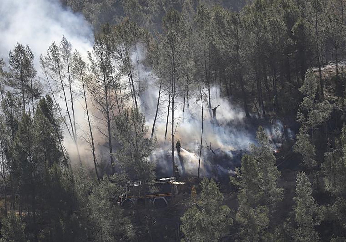 Imagen de archivo de un incendio forestal
