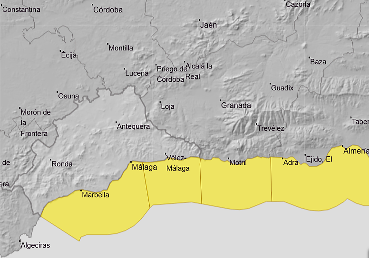 La alerta amarilla estará activa durante toda la jornada del jueves