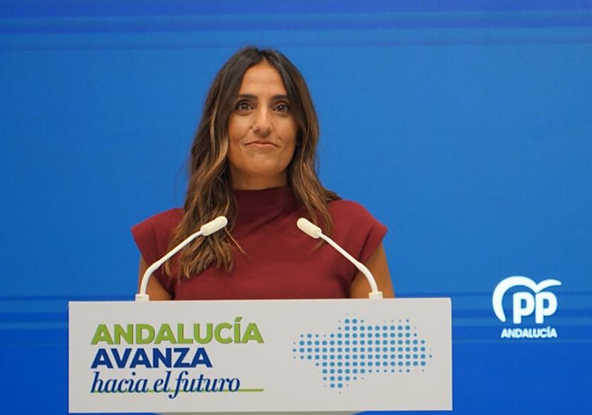 La popular Beatriz Jurado, durante su rueda de prensa de este jueves