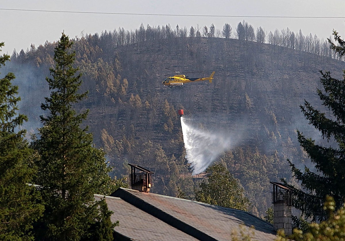 Incendio en Garaño (León)