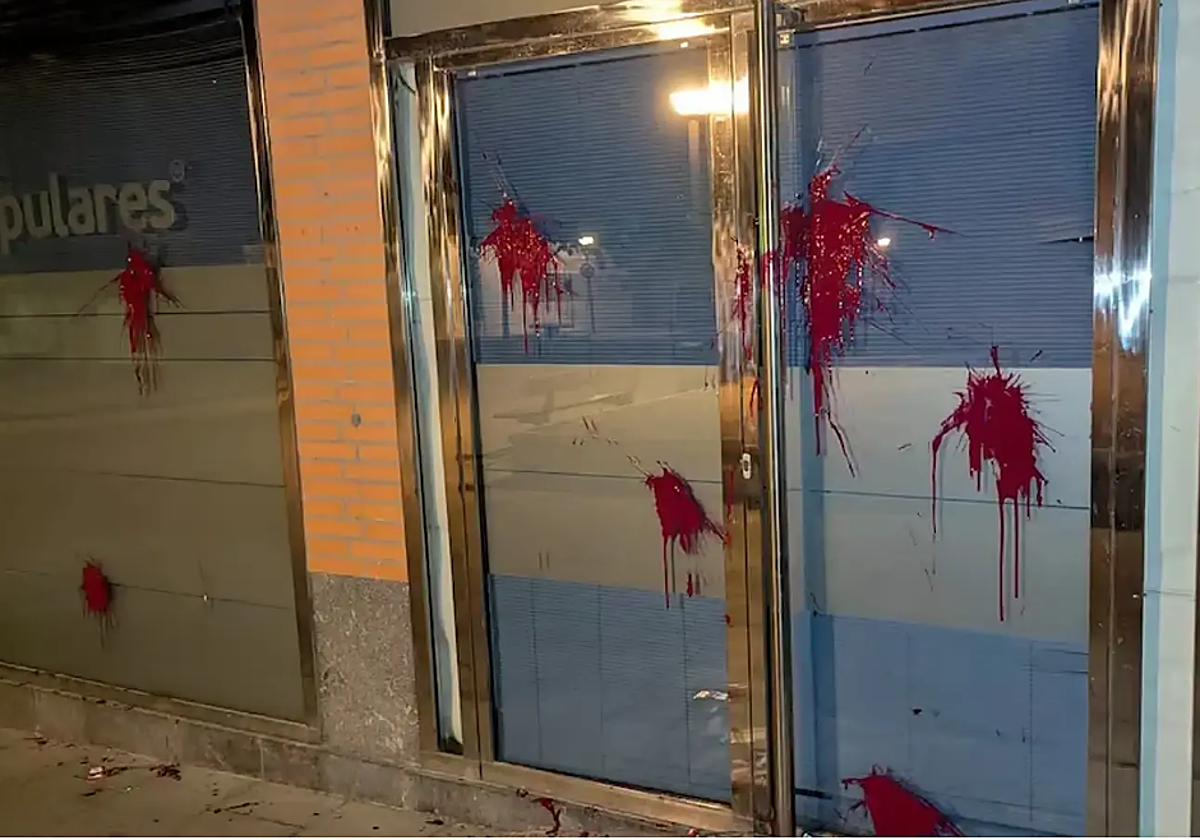 La sede del PP en Huesca