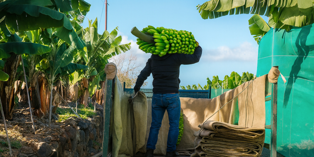 Agricultores canarios avisan:«El sector está en alerta roja, pero no hay quien salve el plátano canario»