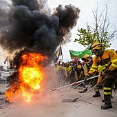 Brigadistas reclaman un operativo permanente en una encendida protesta