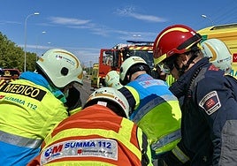 Dos heridos graves tras un accidente en la M-406 a la altura de Getafe