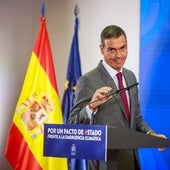 El presidente del Gobierno, Pedro Sánchez, durante la presentación del Pacto por la Emergencia Climática