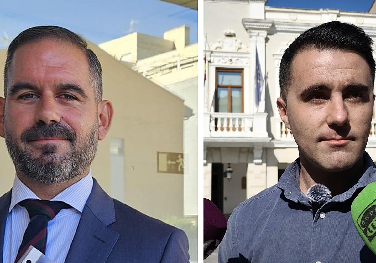 Santiago López, concejal de Festejos (i) y Juan Flores, edil socialista en el Ayuntamiento de Guadalajara