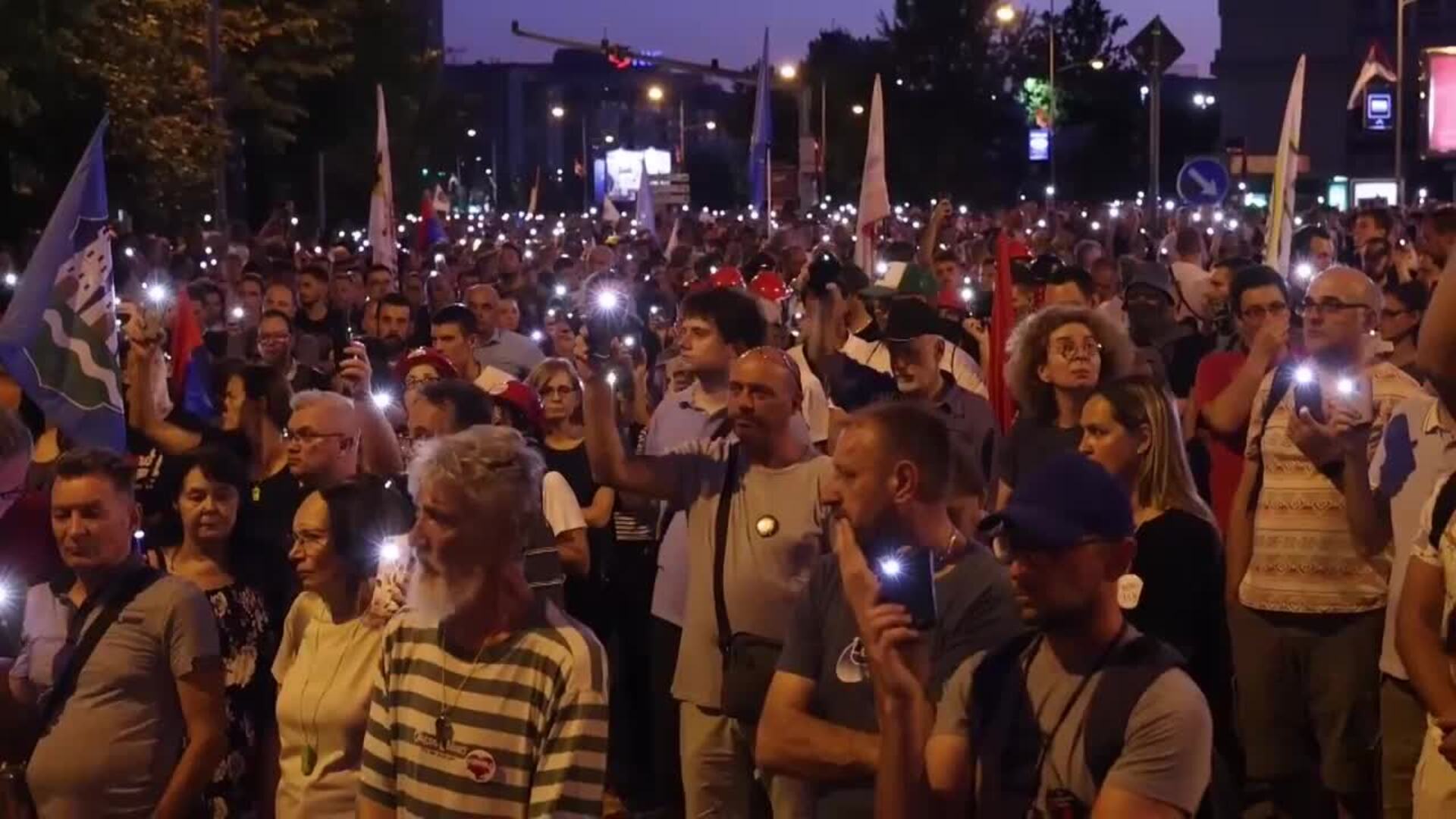 Protesta en Novi Sad contra el Gobierno nacionalista y la brutalidad policial