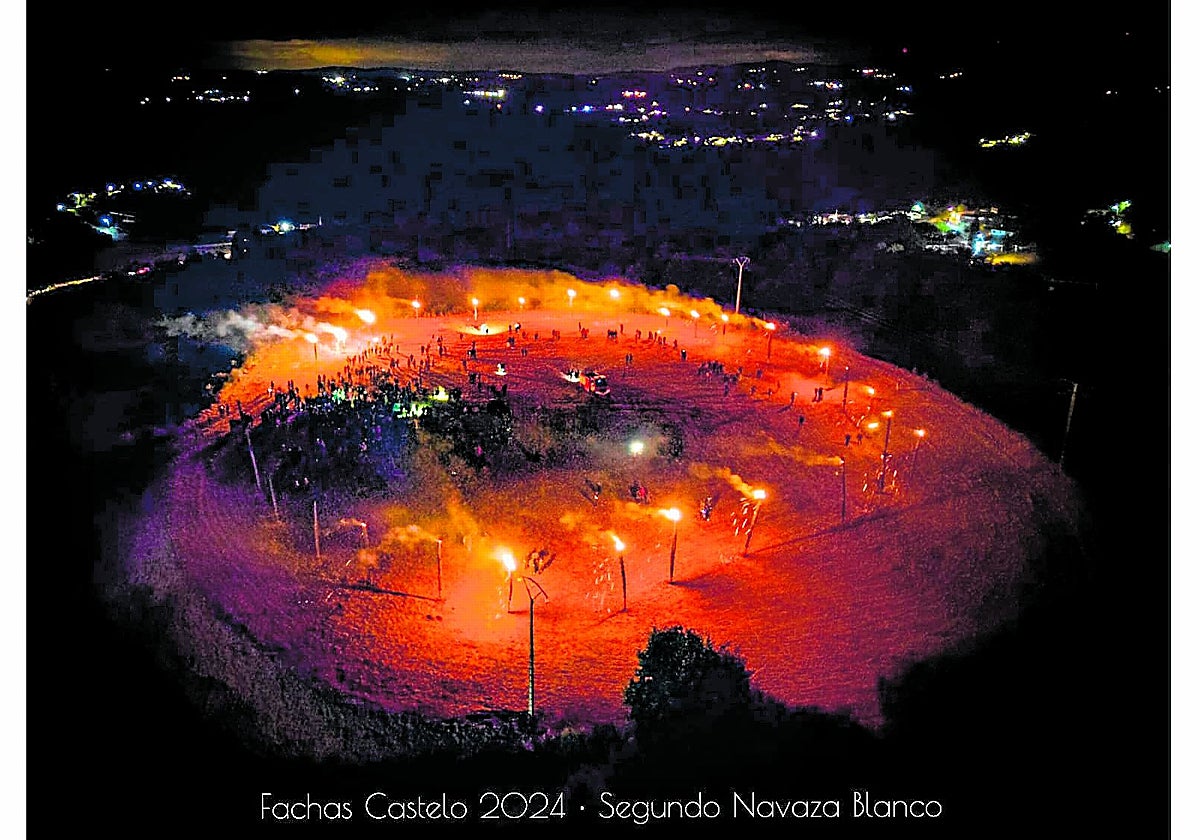 Vista aérea de la quema del pasado año