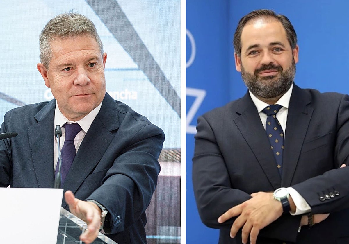 Emiliano García-Page, presidente regional, y Paco Núñez, líder del PP en Castilla-La Mancha