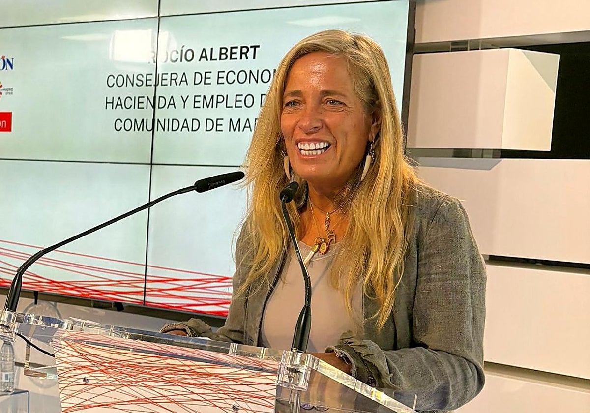 La consejera Rocío Albert, durante la presentación del Madrid Investment Forum (MIF)