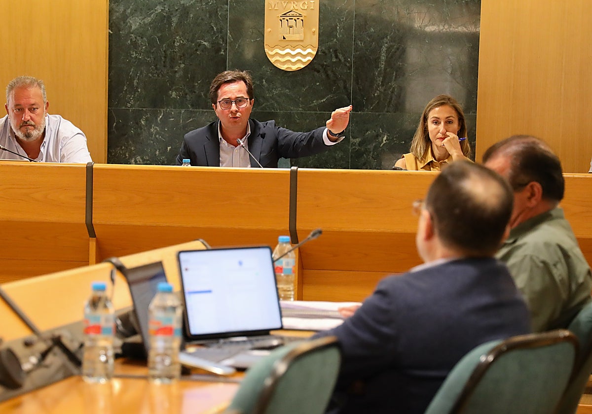 El alcalde de El Ejido, Francisco Góngora, durante la sesión plenaria de este martes