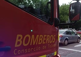 Extinguido el incendio declarado en un taller de Quintanar de la Orden y que se amplió a una nave de maderas