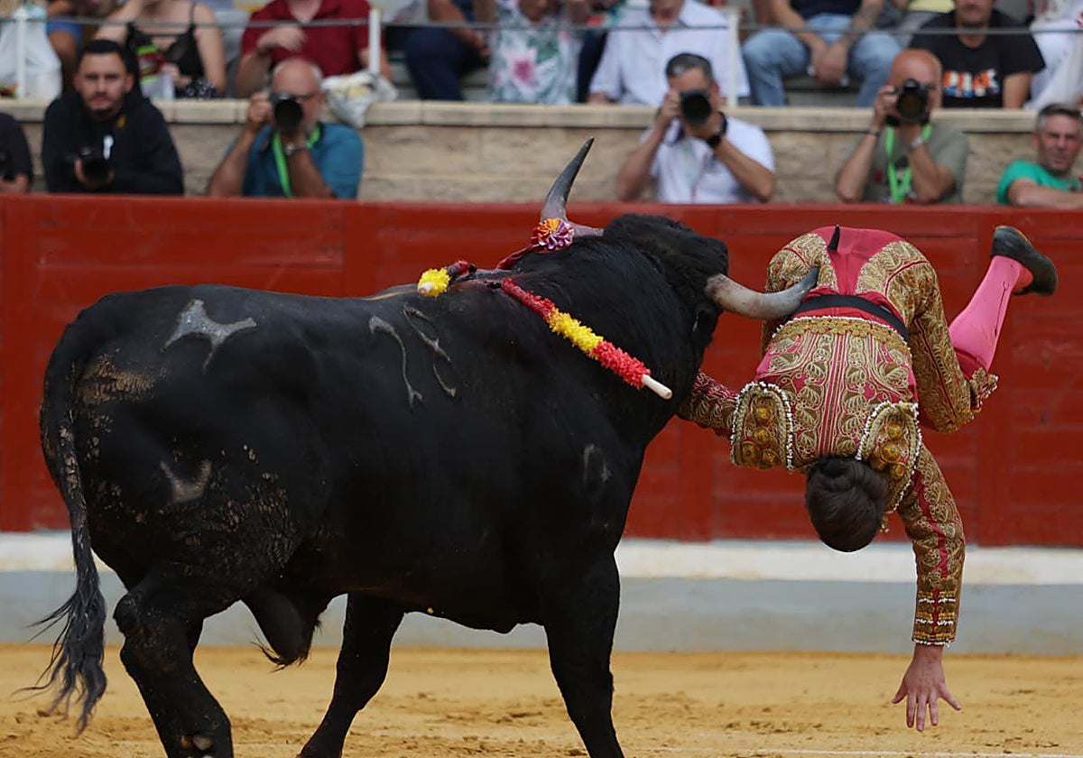 El novillero ha sufrido una 'cornada en región lumbo-sacra derecha