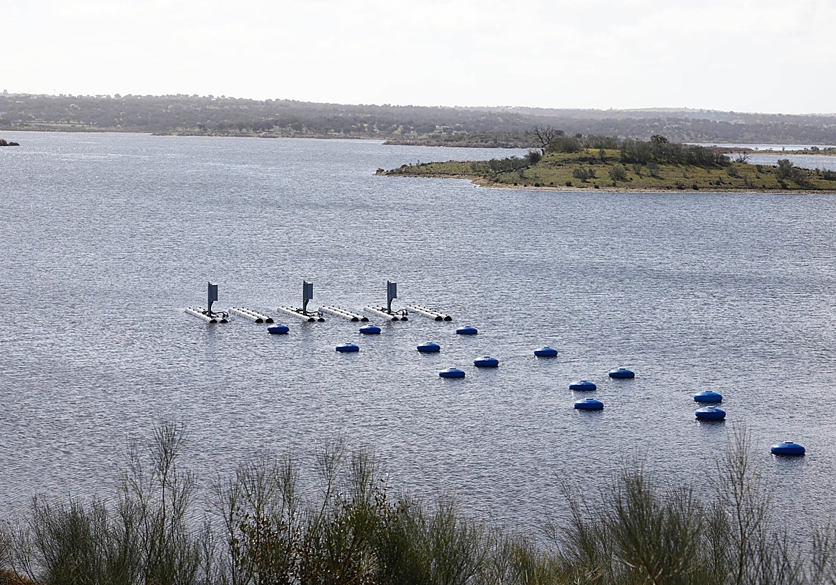 Toma flotante del embalse de La Colada (El Viso)