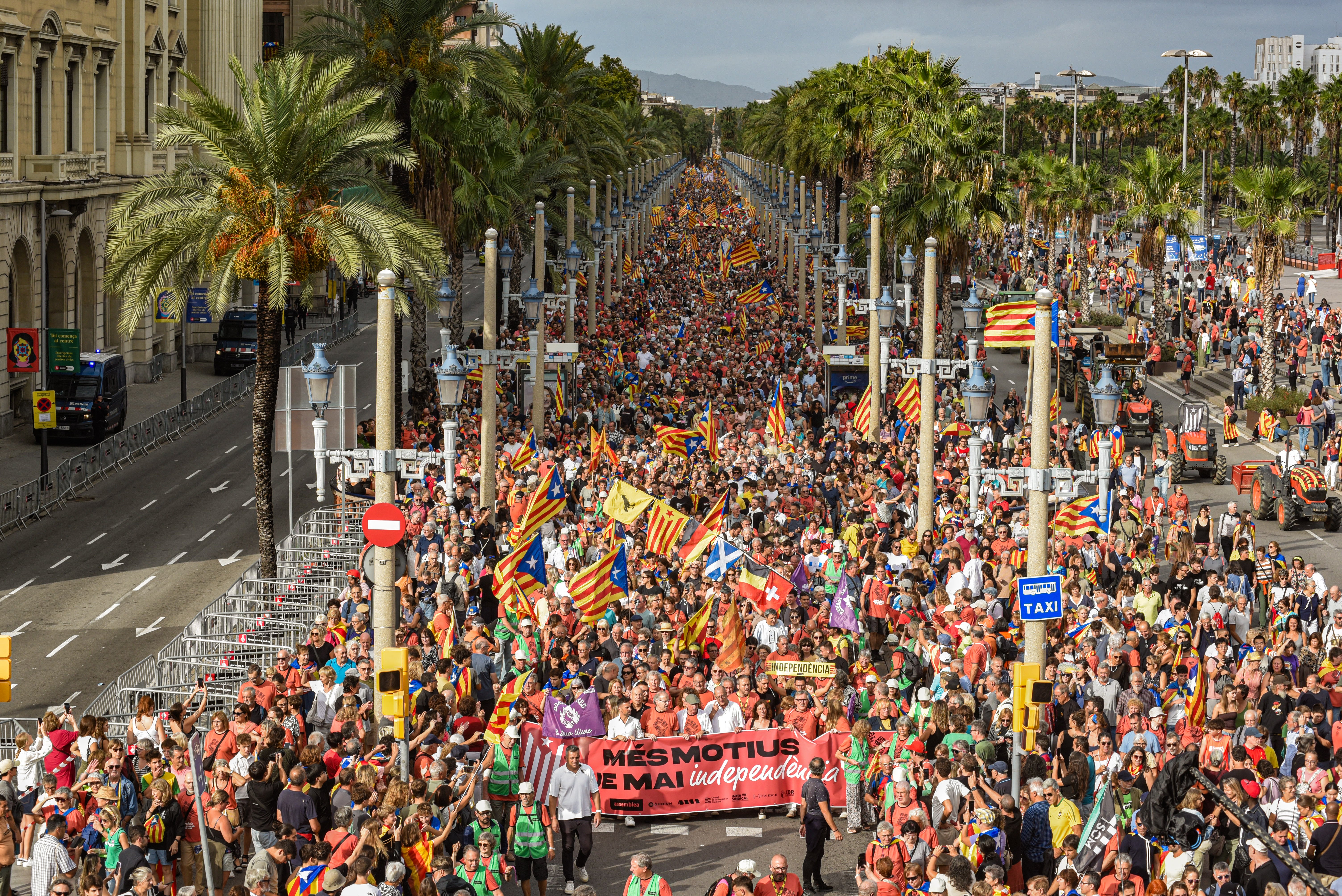 Unas 28.000 personas han acudido a la manifestación de la Diada 2025, según cifras de la Guardia Urbana.