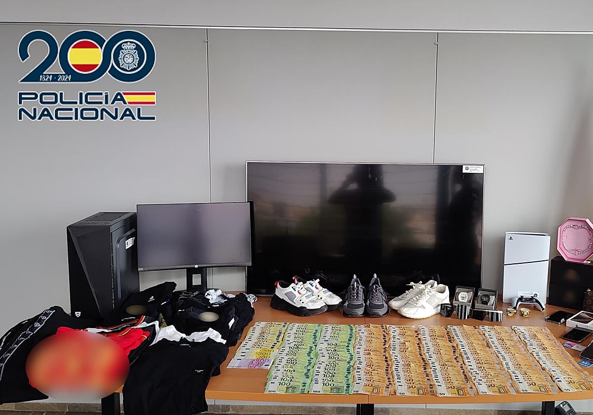 Material incautado por la Policía Nacional