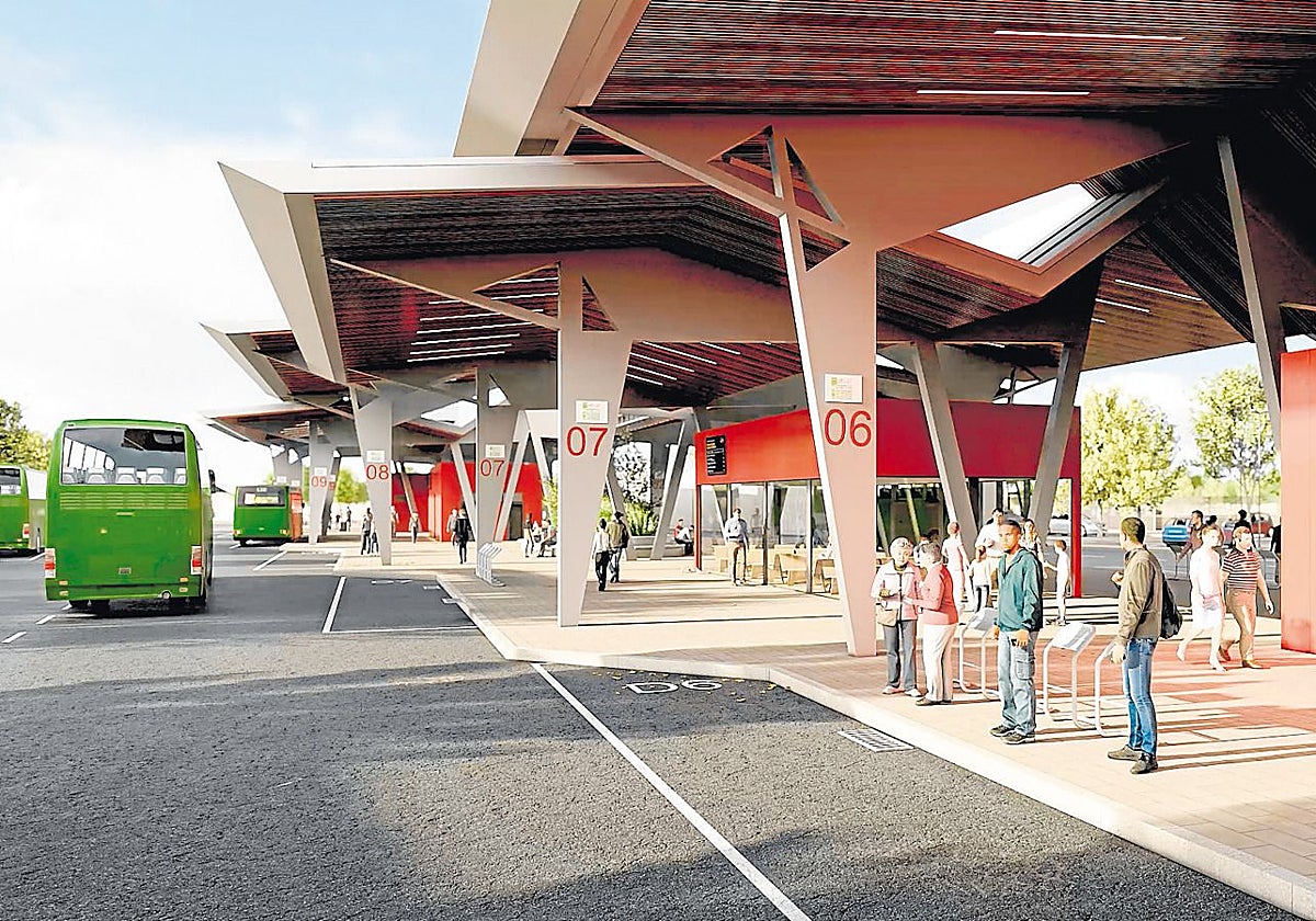 Recreación del futuro intercambiador de Alcalá de Henares