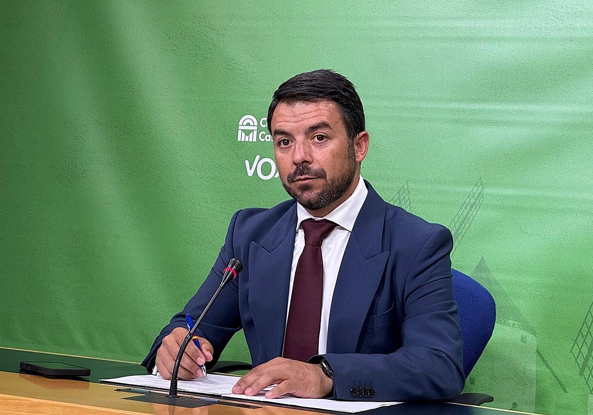 El portavoz de Vox en las Cortes de C-LM, Iván Sánchez, en una nota de prensa