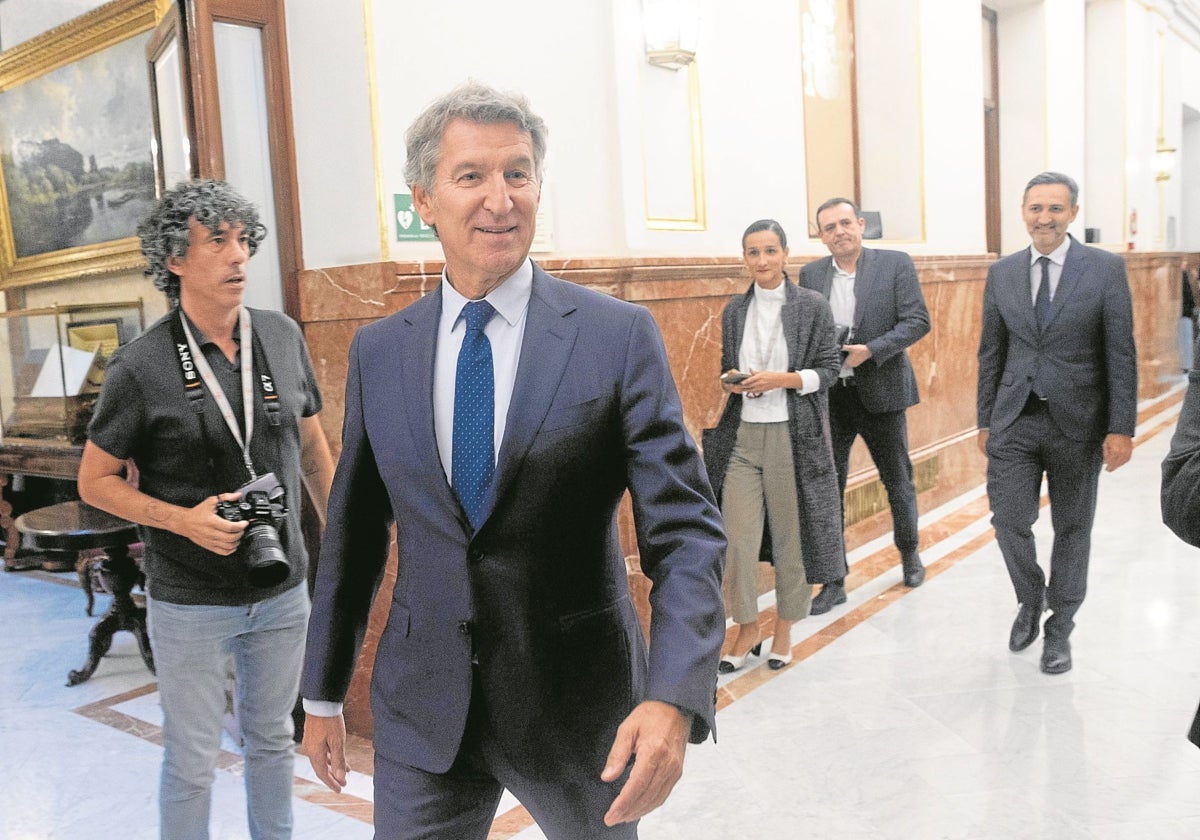 El líder del Partido Popular, Alberto Núñez Feijóo
