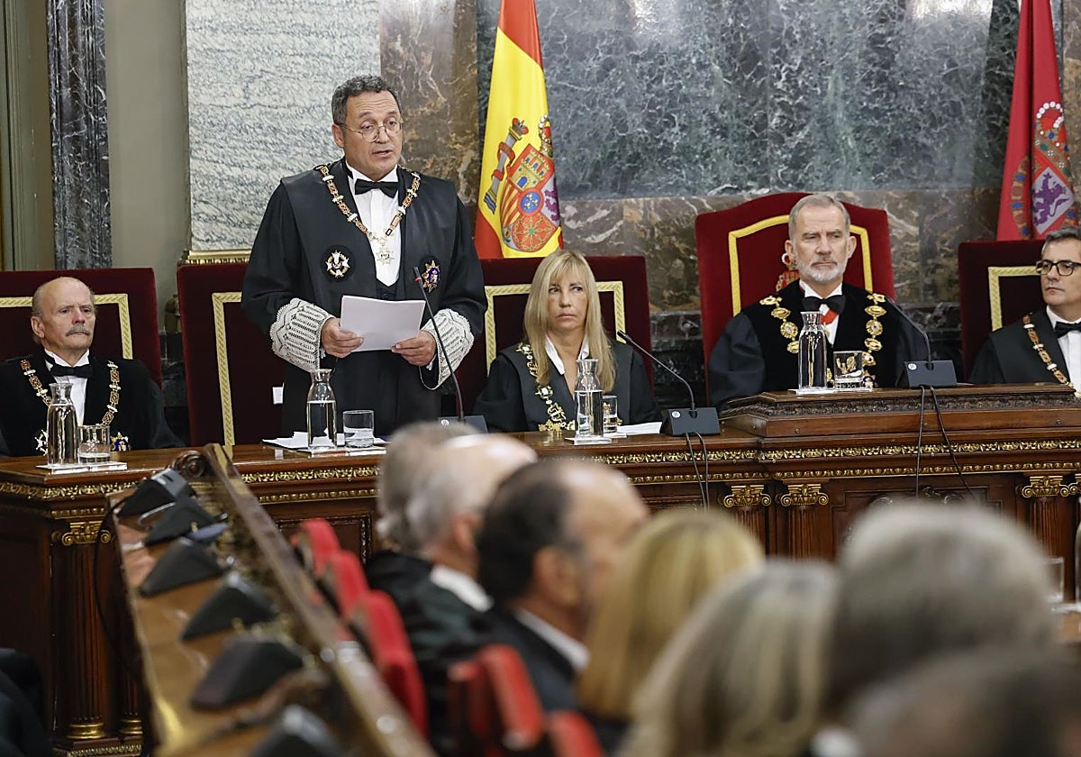 El fiscal general del Estado, en la apertura del año judicial