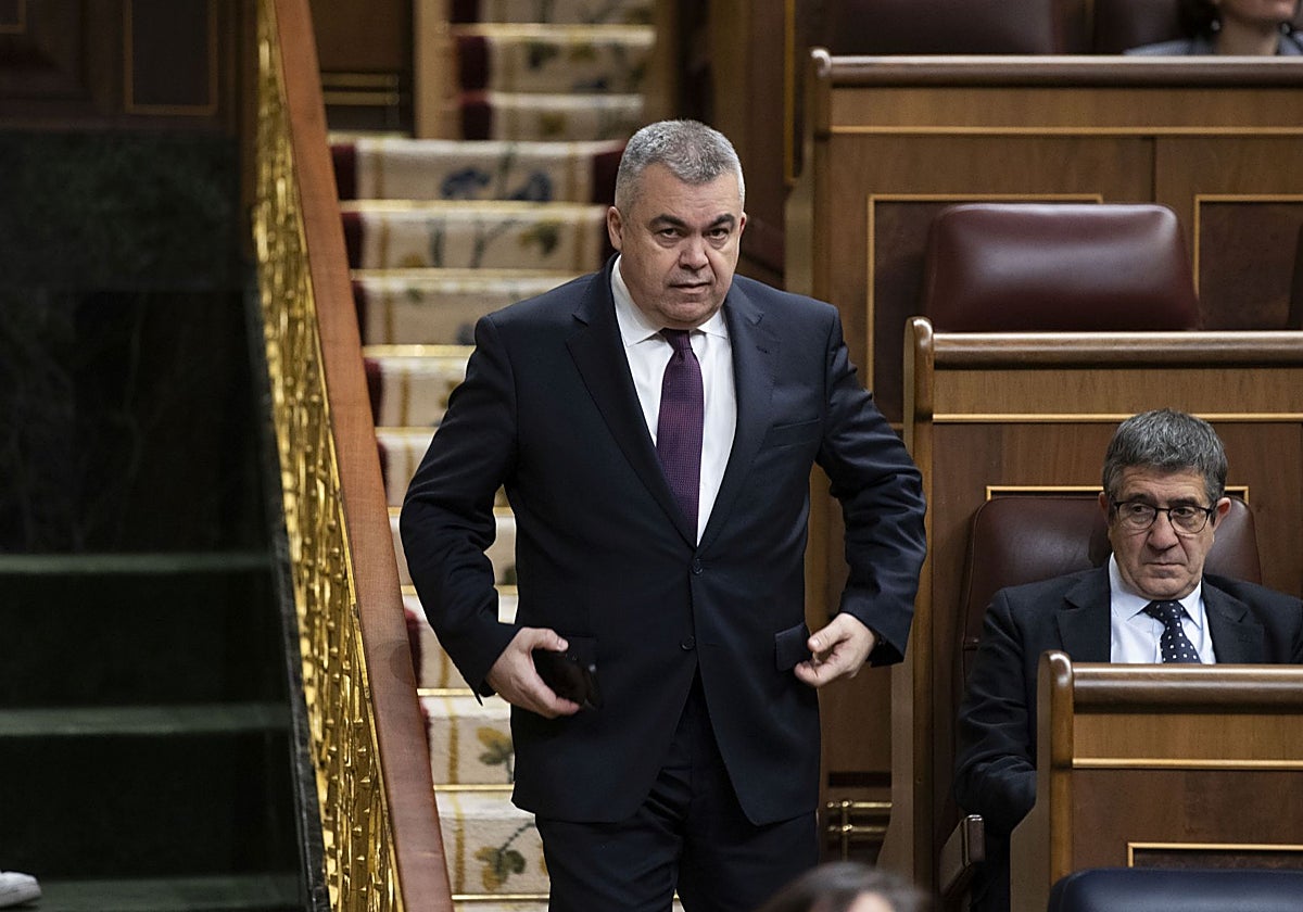 Santos Cerdán, exsecretario de Organización del PSOE, en el Congreso de los Diputados