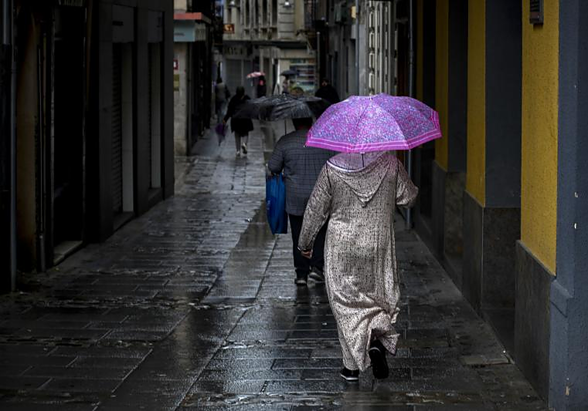Una calle de Ripoll (Gerona)
