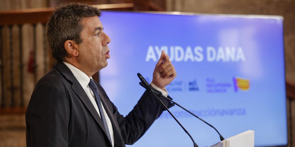 Mazón anuncia nuevas ayudas por 35 millones para las familias afectadas por la dana