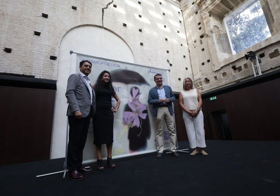Leopoldo Izquierdo, Azahara Palomeque, José María Bellido e Isabel Albás, en la presentación
